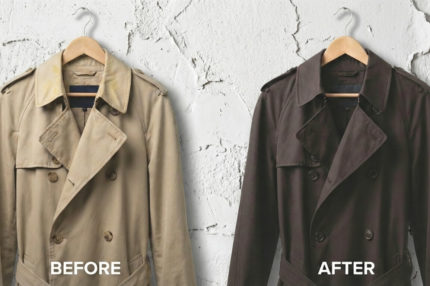 染め直し　ビフォーアフター憲法黒